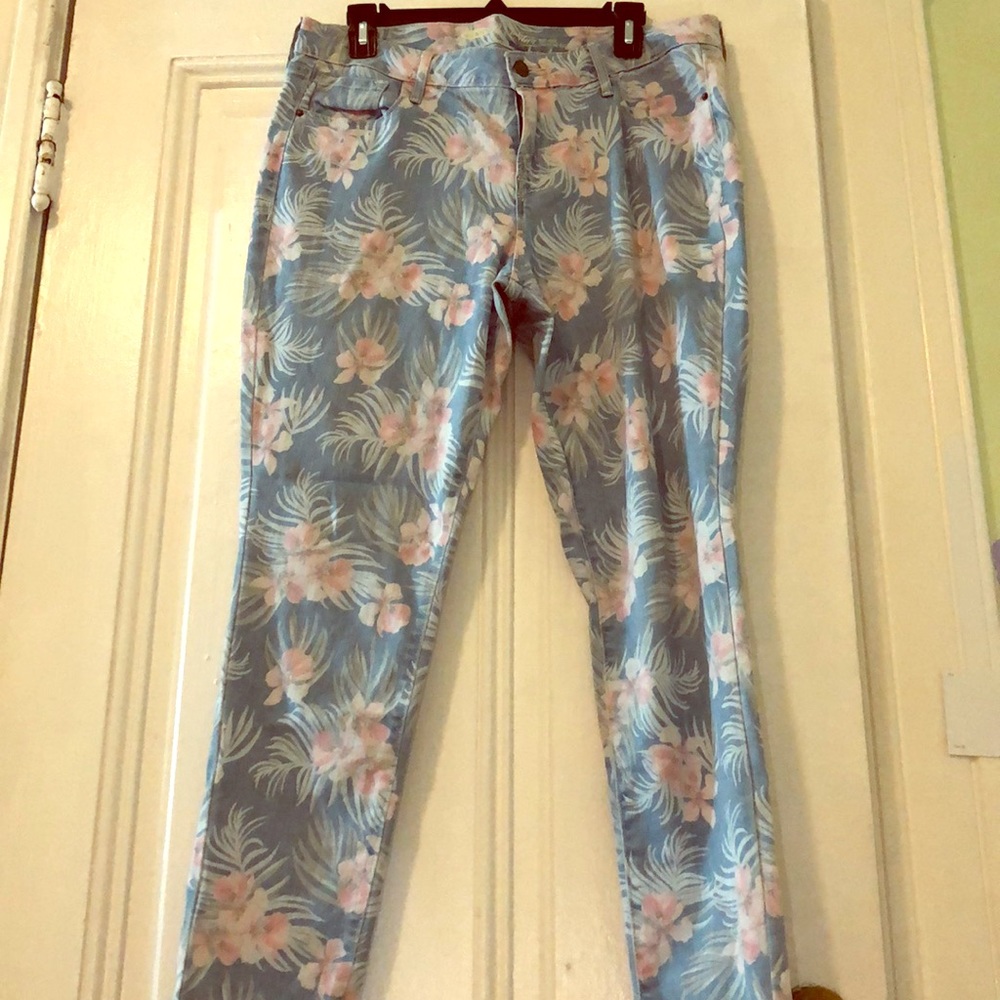 Floral jeans